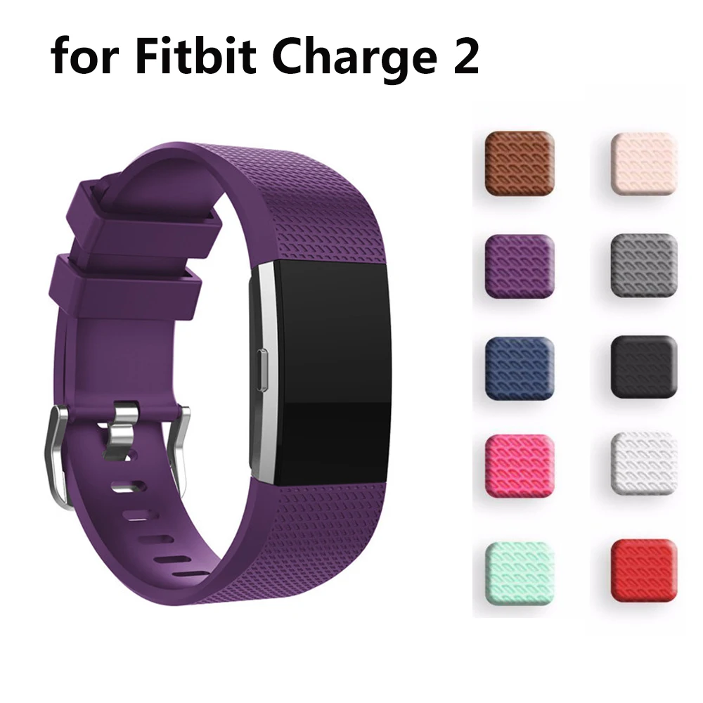

Pure color Strap For Fitbit Charge 2 Fitness Tracker Bracelet Replacement Wriststrap for Fit bit Band Smart Wristband Accessory