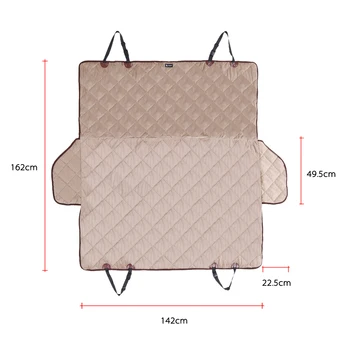 

Hot Luxury Water Resistant Non-skid Pet Backseat Trunk Cover Dog Cat Puppy Safety Rear Bench Seat Protector Quilted Mat for Cars