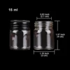 5pcs 15ml 30*40mm Glass bottle with Black Aluminum Caps Glass Jars Potion bottles Glass vessels Glass Vials for Art Craft 2