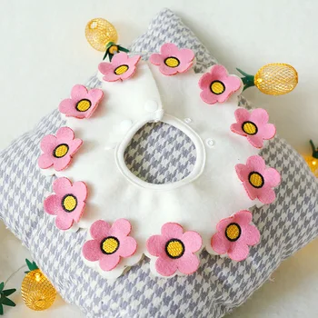 

Dog Cat Saliva Towel Washable Dog Collar Puppy Scarf Teddy Triangle Scarf Drool Dribble Bibs for Dogs Pet Neckerchief Supplies