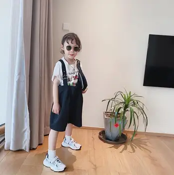 

2020 new wholesale girls boys overalls summer fashion kids shorts 2-8 years HV869