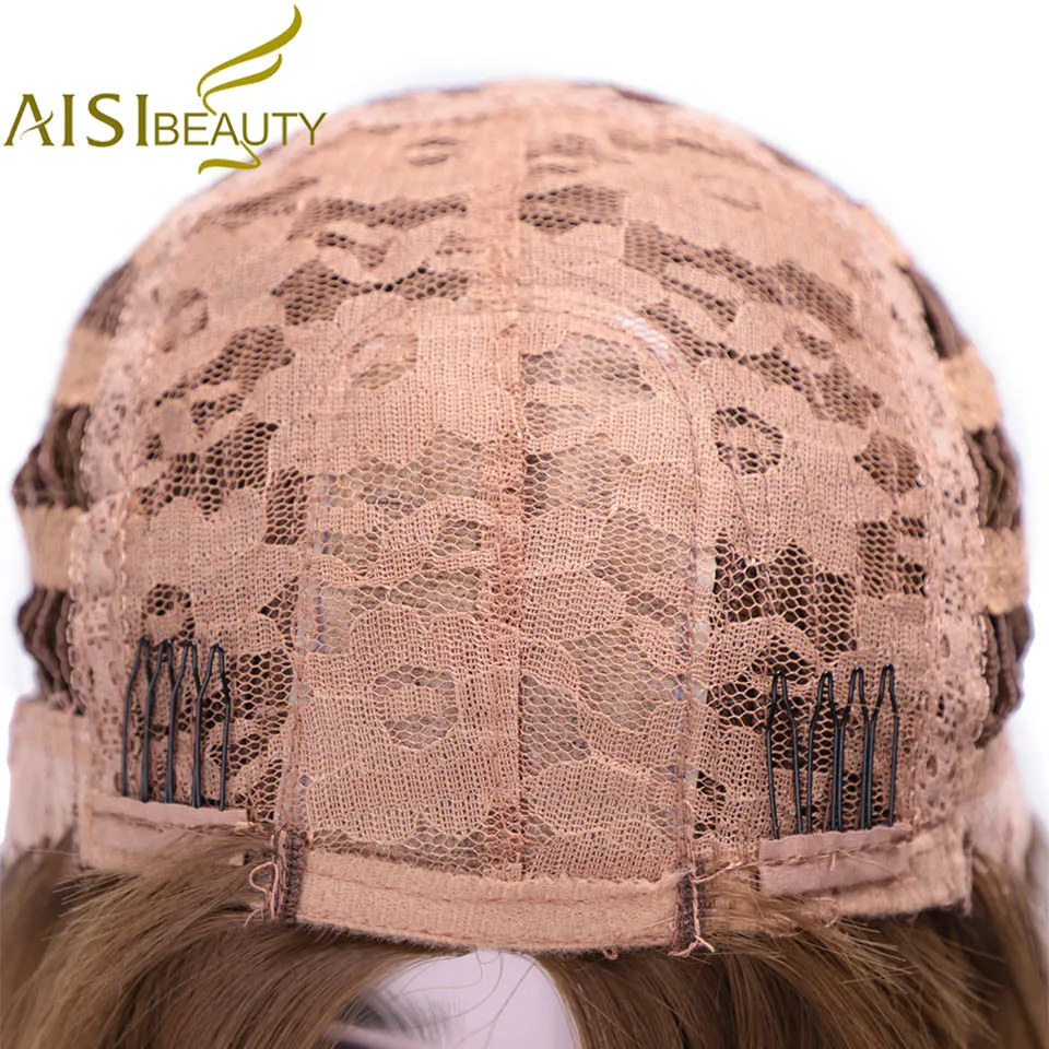 AISI BEAUTY Синтетические длинные завитые парики для женщин коричневый серый черный термостойкий натуральный косплей милый Лолита