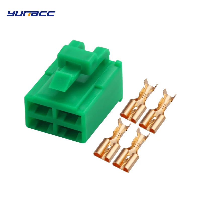 

5 Sets 4 pin car connector sheath, car harness plug, female connector plug including terminal 7123-2446