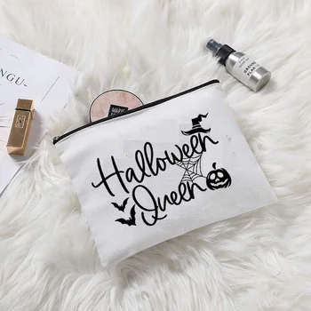 

Witch pumpkin bat Halloween queen Cosmetic bag Halloween Holiday party decoration supplies gift