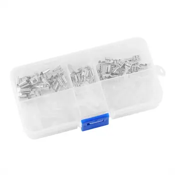 

120pcs 2.8mm 4.8mm 6.3mm Crimp Terminals Female Spade Connectors Insulating Sleeve Kit Terminals with Transparent Box New