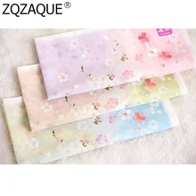 48*48 см высококачественные носовые платки для элегантных женщин, мягкие красивые хлопковые носовые платки, многофункциональные квадратные носовые платки с вышивкой Сакура, подарки