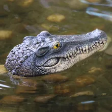 Плавающая голова крокодила, водяная садовая приманка, пруд, художественный декор для гусиного управления, для домашнего сада, классическое садовое украшение#10