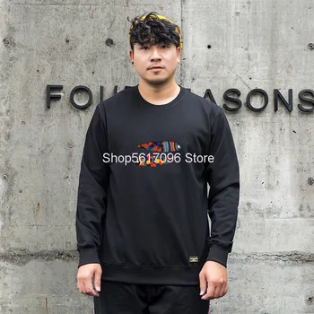 

Autumn Men Big Size Pullover Coat Loose Leisure Superpang Plus Fat Plus Round Neck Sweater Male