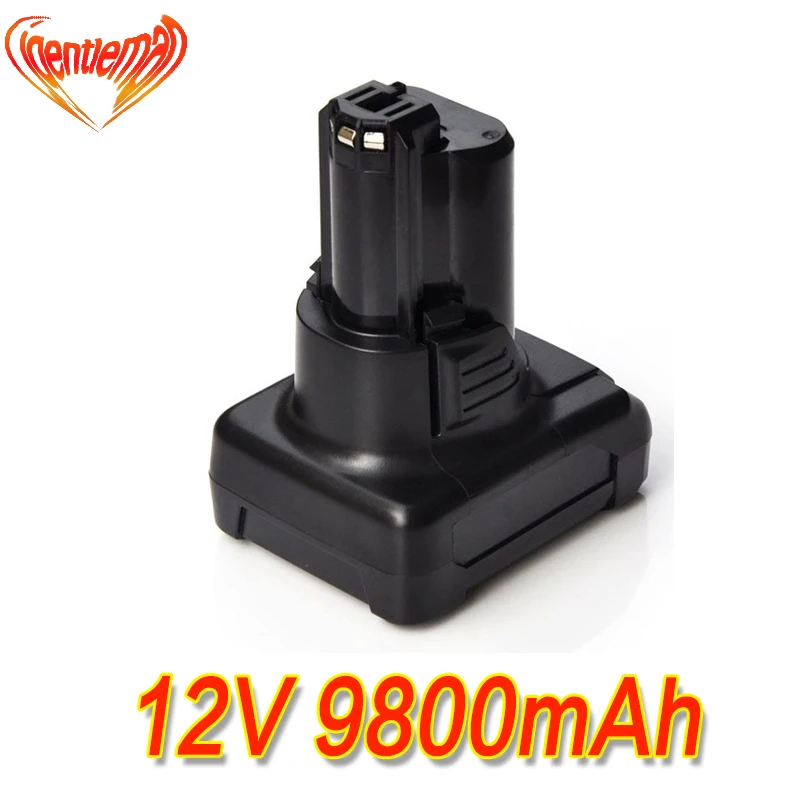 Высокая емкость BAT411 литий ионная батарея 9800mAh для Bosch 10 8 V 12V 4Ah BAT412A BAT413A 2607336996 дрель