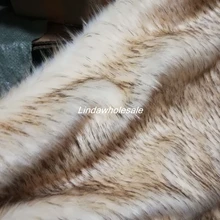 Высокий-светлый свет желтый толстый имитация енота длинная плюшевая ткань, ткань искусственный мех, 160 см* 45 см(половина двора)/шт