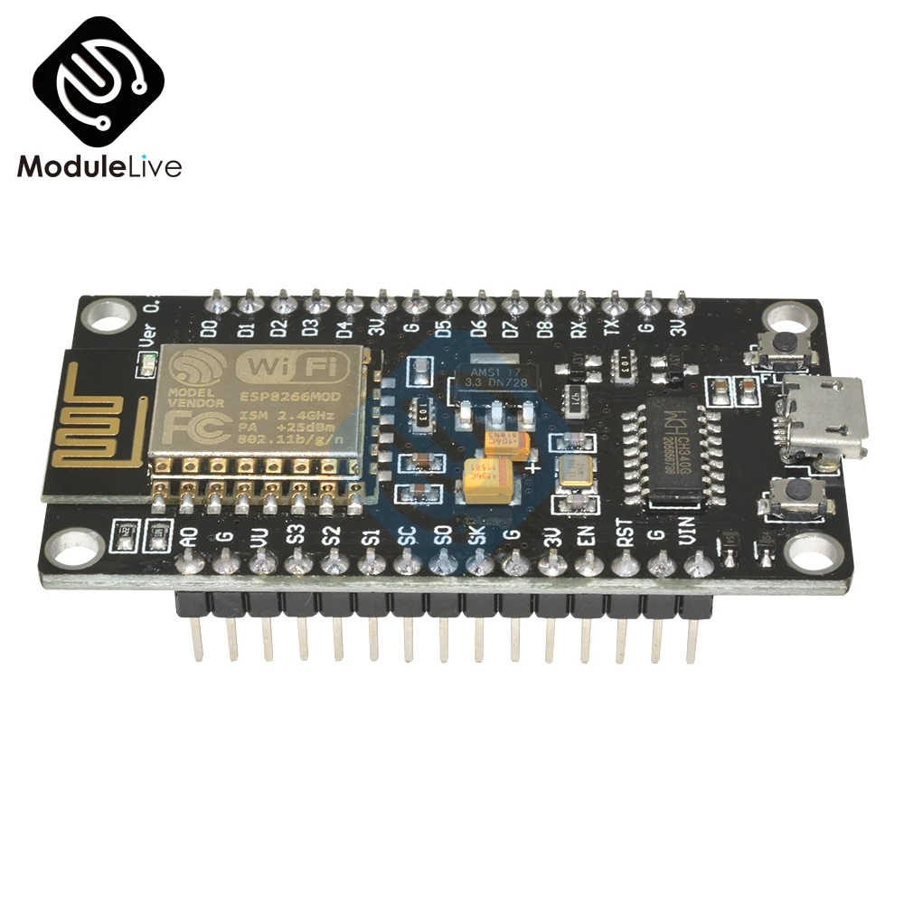 ESP8266 CH340G CH340 G NodeMcu V2 V3 беспроводной разъем модуля макетная плата wifi модуль Micro USB CP2102 на основе ESP-12E - Цвет: CH340G