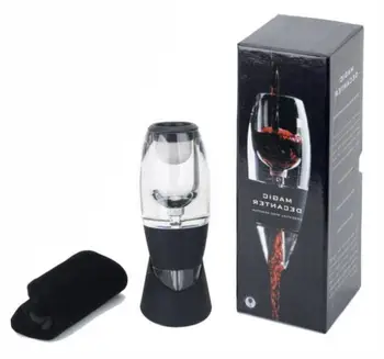 

96pcs/lot Dhl Fedex Free Shipping Hot Aerator Hopper Magic Wine Decanter with Bag and Filter Wholesale
