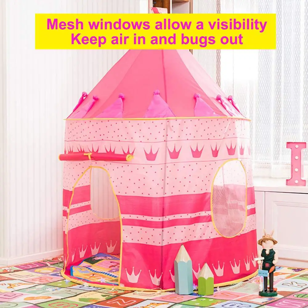 Портативный Складной Замок принцессы Тюль детская игровая палатка креативный развивающий открытый Крытый кукольный домик