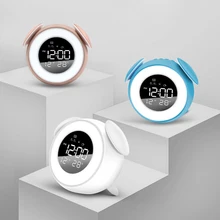 Светильник для пробуждения, будильник, будильник с регулируемой яркостью, цифровой будильник с режимом повтора, прикроватный светильник, встроенный 25 музыкальный будильник