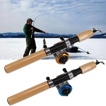 

55cm 65cm 75cm Portable Retractable Winter Ice Fishing Rod with Reel Fish Line
