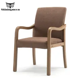 Современная подушка из твердой древесины, стулья для столовой, ткань для офиса, конференц-зала, ресторана, кресло для дома, гостиной, стул из