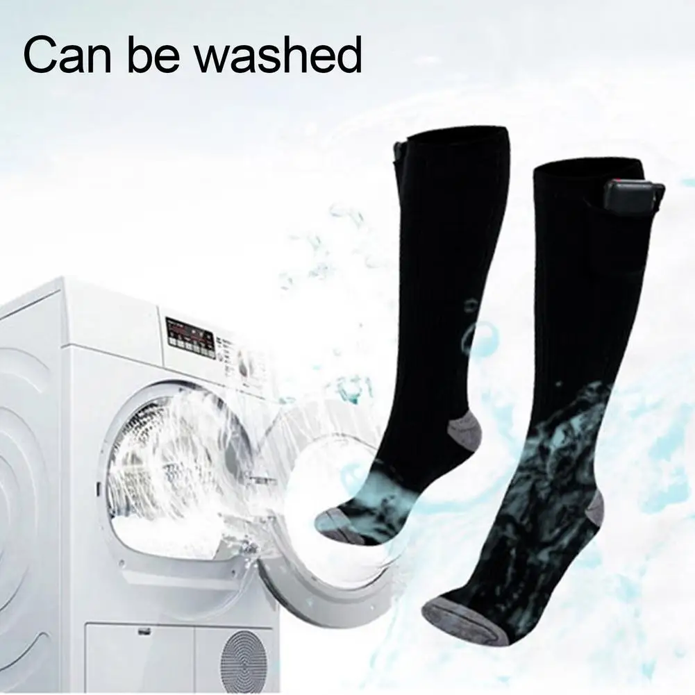 3 Speeds Temperature Settings Ski Heated Socks Unisex Carbon Fiber Heating Socks Battery Powered Comfortable Calf Thermal-socks