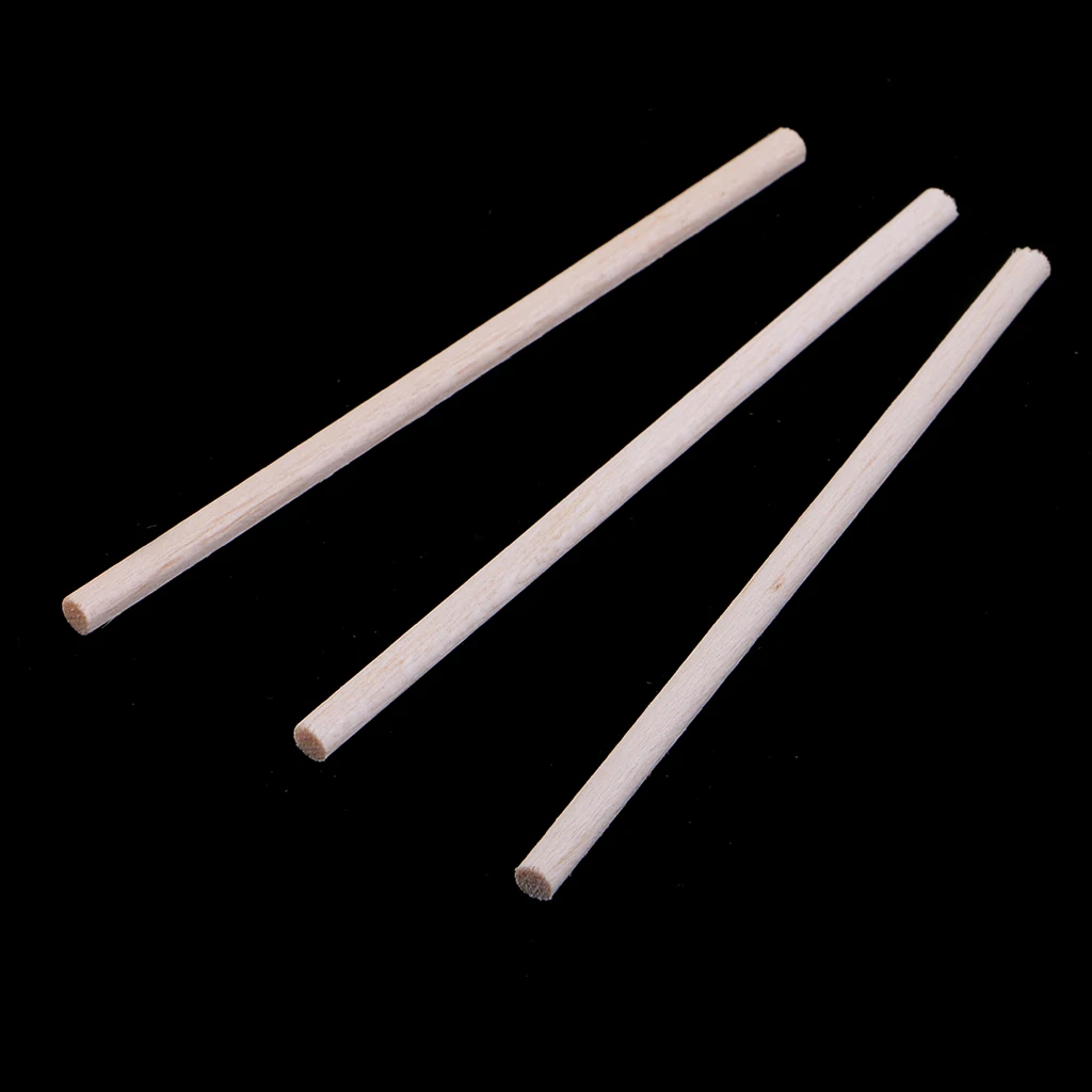 30 Pieces 5mm Balsa Wood Unfinished Wood Round Stick Dowel Rod DIY Craft 120mm