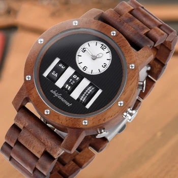 

Shifenmei Wooden Watch Male Roller Watch Men Luxury Brand Military Watches Quartz Wristwatches Drum Wood Watch relogio masculino