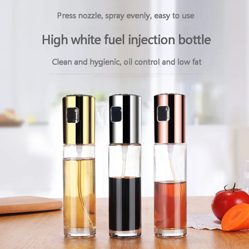 

Olive oil vinegar soy sauce sprayers Salad barbecue cooking oil spray Kitchen baking tool repeatable filling Empty glass bottle