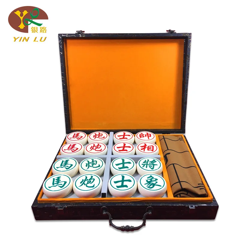 

China Chess Set Solid Wood Folding Checkerboard Beginners Children Students Adult Large Size Household Anti-Ivory Chess