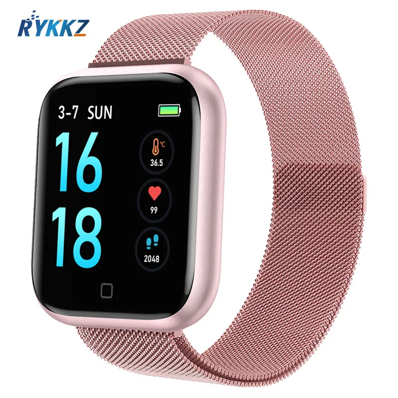 

2020 T8 Smart Watch Activity Fitness Body Temperature Heart Rate Sleep Tracker Waterproof Sport Watch for Men Women Smartwatch