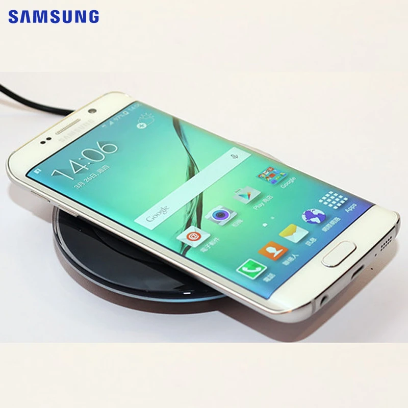 Оригинальное QI Беспроводное зарядное устройство для SAMSUNG Galaxy S6 Edge + G9200 G9250 S6Edge Note 5