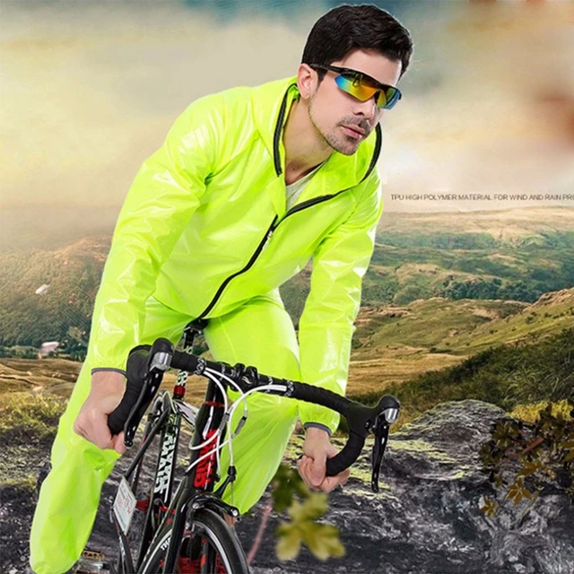 Suposición estimular Reanimar Nuevo impermeable transpirable ciclismo chubasquero Split Bike Jersey Set  Poncho para ciclismo correr por montaña y senderismo L - AliExpress