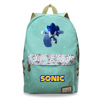 

Sonic School Bag for Teen Girls Sonic Backpack Travel Back Pack Female Backpack Children School Backpack