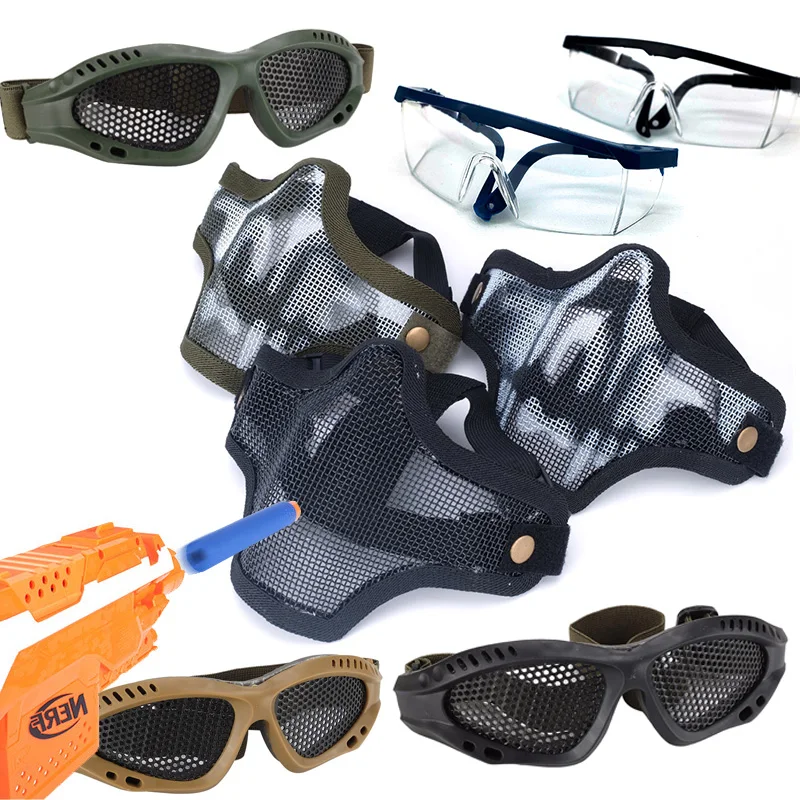 

Shooting Game Gun Accessories Face Shield Glasses Goggles CS Equipment Tactical For Nerf Gun Kids Toys