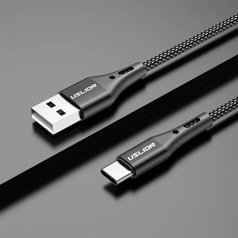 USLION 3A usb type C кабель для передачи данных для samsung Galaxy S10 S9 S8 Xiaomi Redmi Note 7 huawei P20 Быстрая зарядка зарядные устройства для мобильных телефонов