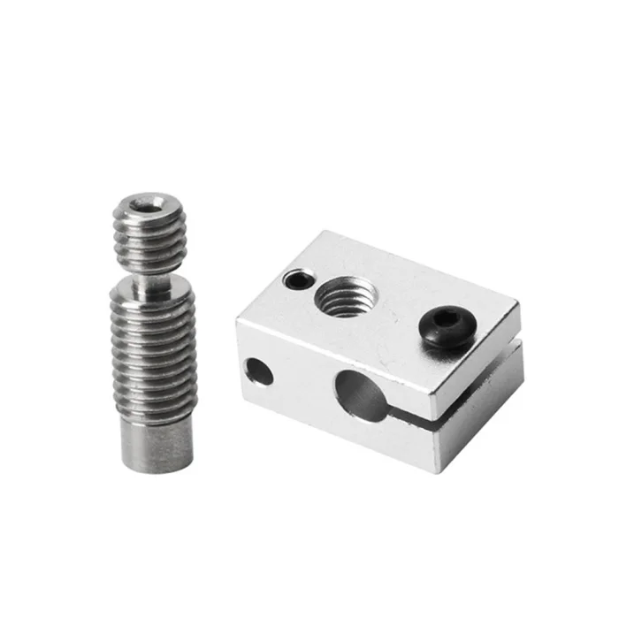 Нагревательный блок+ медная Насадка+ Трубка Набор для V6 3D Экструдер HotEnd PT100 сенсор картридж AS99