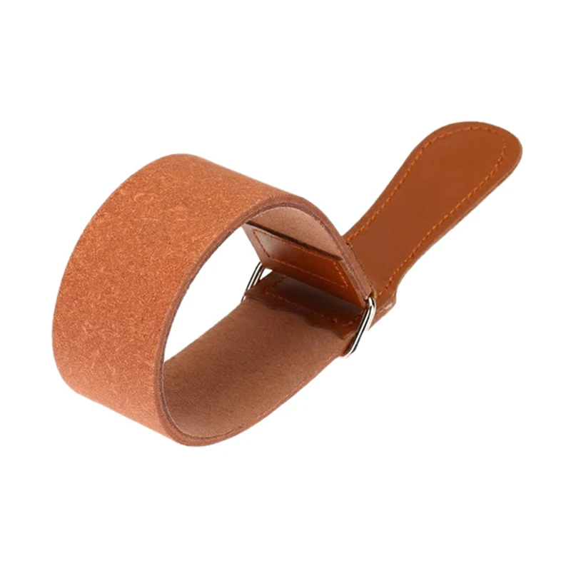Бритва специальная шлифовальная ткань двойной слой настоящая воловья кожа бритва шлифовальная ткань с металлическим кольцом прочный аксессуар для бритвы