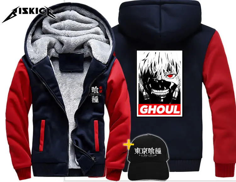 Аниме, утепленная, морозостойкая, Токийский Гуль, Кен, Kaneki, одежда для косплея, для мужчин, wo, Мужское пальто, куртка, зимняя, теплая, бархатная, толстовка, топ, худи