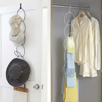 

Multi-layer Nail-Free Hat Scarf Hooks Portable Hanging Chain For Tie Bag Clothing Accesories Door Hanger Wardrobe Hanging Rack
