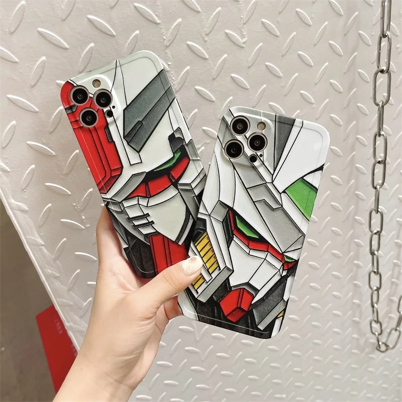 Camera Lens Protection Silicone Case For IPhone 11 12 13Pro Max 8 7Plus Xr Xs X XS Toy Model GUNDAM Seed DESTINY Robot Cover | Мобильные