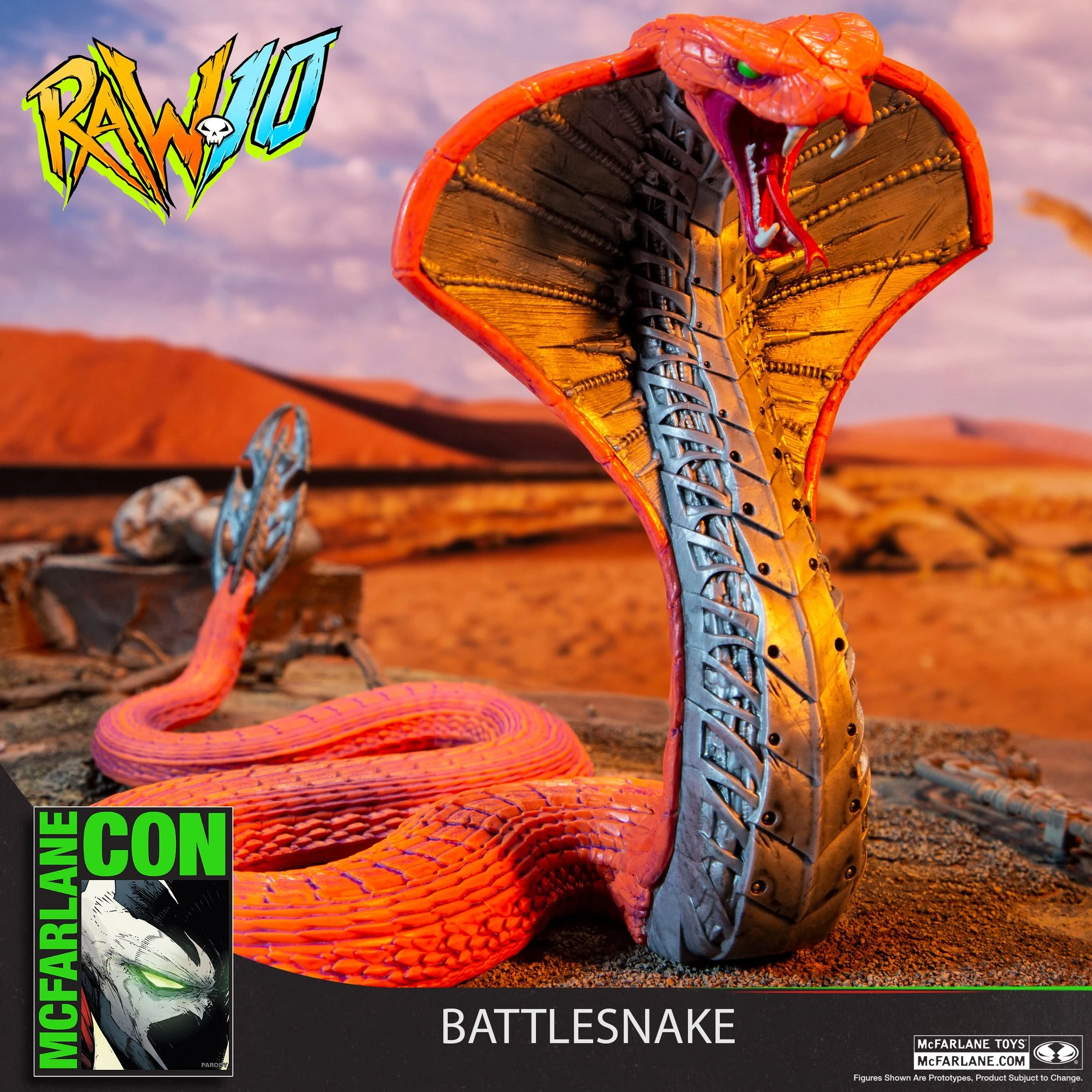 2020 McFarlane Toys Raw 10 Battlesnake Cobra Snake Ship for sale online