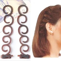 New 2Pcs Fashion Women Magic Hair Twist Centipede Styling Braid Clip DIY hairstyle tool Girls Beauty Accessories color random