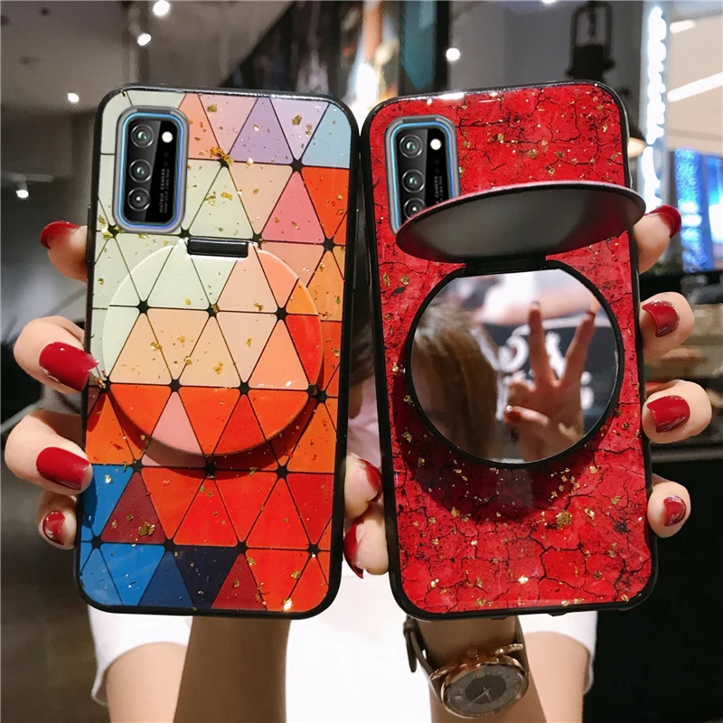 Мраморный чехол для телефона Huawei Nova 6 6SE 5 5T 5i 4 3 2S 3i Honor 20 10 V30 9x20s Mate 30 Pro с зеркальным