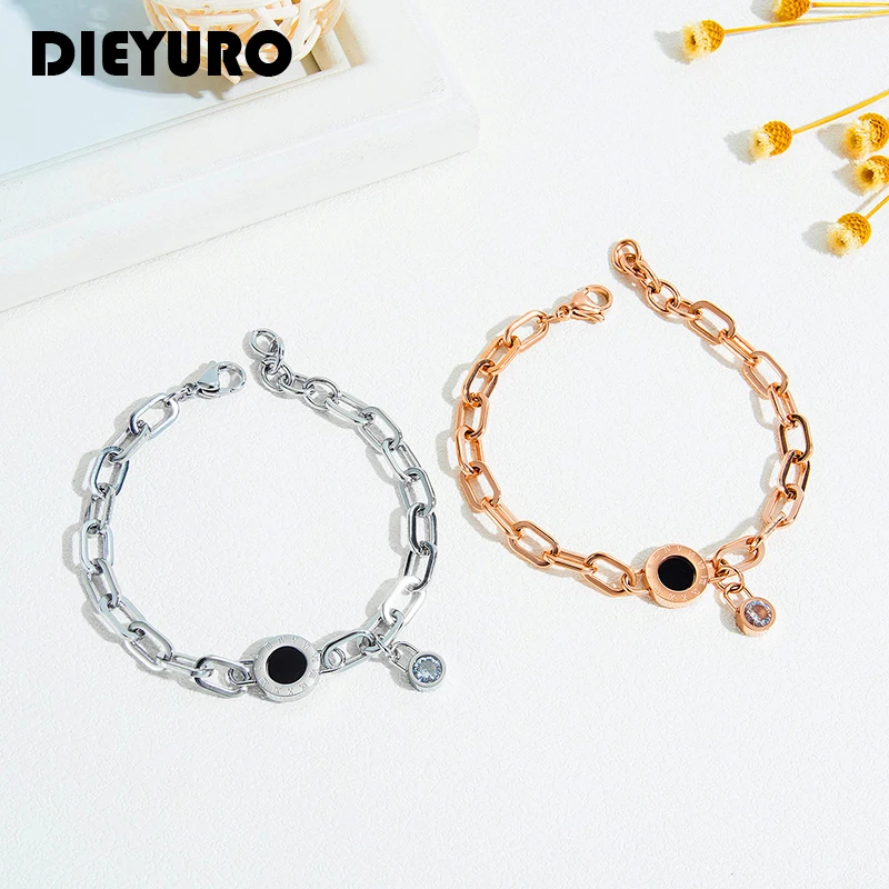 Dieyuro 316l Stainless Steel 2021 Retro 
