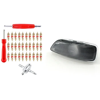 

1Pcs Right Side Marker Light Turn Signal No Bulb & 33Pcs Car Bike Tire Valve Core Tool Set for Car Bicycle Tire
