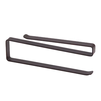 

Kitchen Bathroom Storage Holder Iron Hanger Strong Load Capacity Towel Rack Space Saving Punch Free Tissue Roll Black