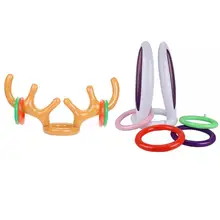 Надувные шляпы с оленьими рогами, особенные креативные рождественские кольца, забавные игрушки для праздников и вечеринок