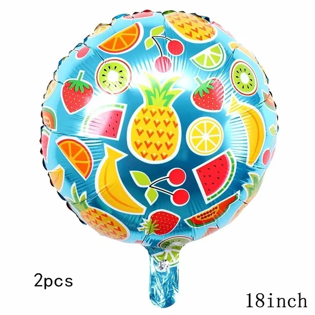 32Inch Donut Digital Foil Balloon Fruit Ice Cream Helium Balloon Birthday Party Decoration Kids Toy Sweet Digital Balloon Showe 2pcs as picture
