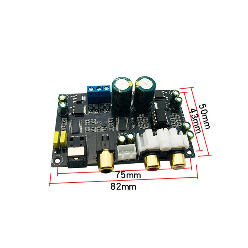 

Coaxial + Optical Fiber DAC Audio Decoder Board CS8416 CS4398 Chip 24Bit 192KHz Sound Card Decoding Module DAC Decoder Board