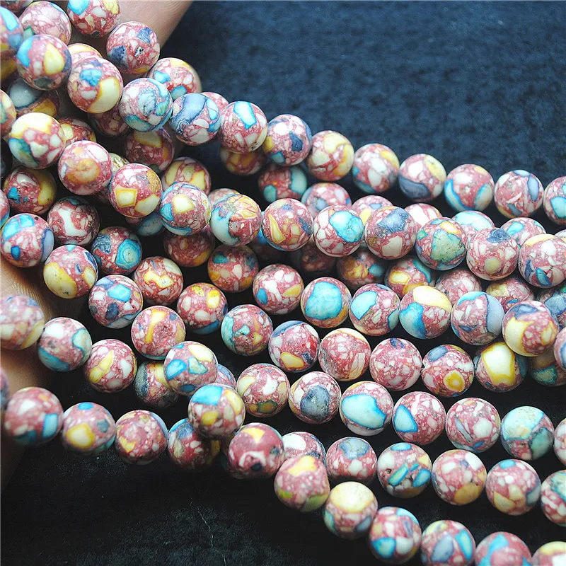 

40PCS Multi Colors Turquoise Round Ball Size 10MM Unique Beads Only We Have It For Fashion Women's Bracelets Making