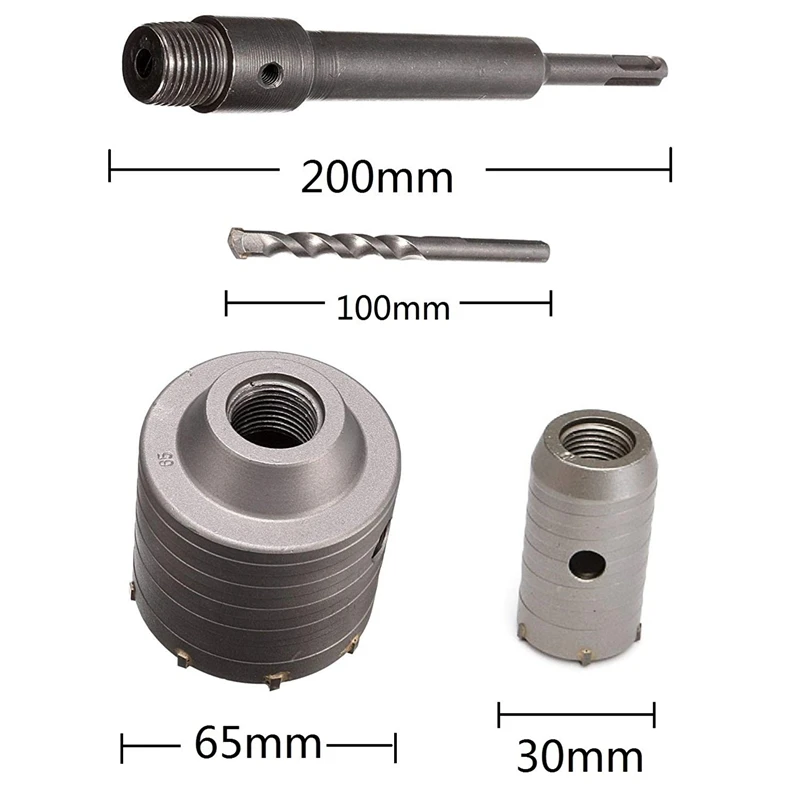 Промо-акция! 65 мм 30 мм Sds плюс хвостовик отверстие пилы резак Бетон цемент камень сверло для стен бит для кирпича Бетон цемент камень