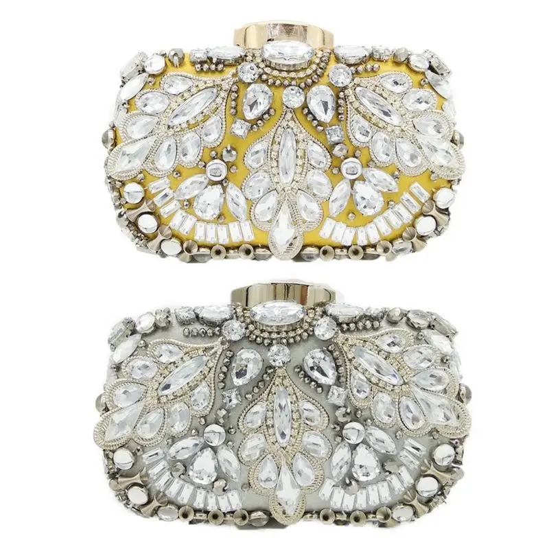 

Vintage Beaded Women Clutch Evening Bags Wedding Dinner Party Handbag Chain Shoulder Bag
