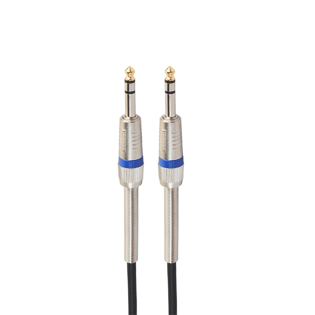 

2Pieces 1/4'' 6.35mm TRS Interconnect Patch Cable Lead Microphone Cord 6ft