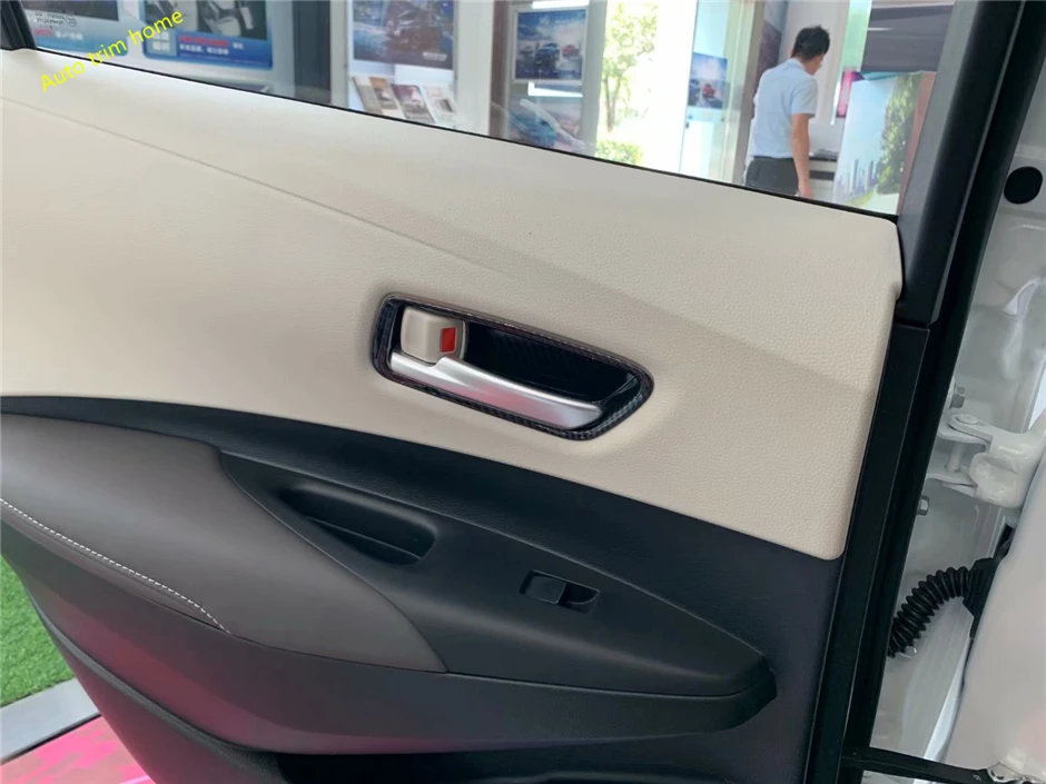 Lapetus внутренняя дверная ручка чаша крышка отделка Подходит для Toyota Corolla /матовая/углеродного волокна вид обновление интерьера комплект